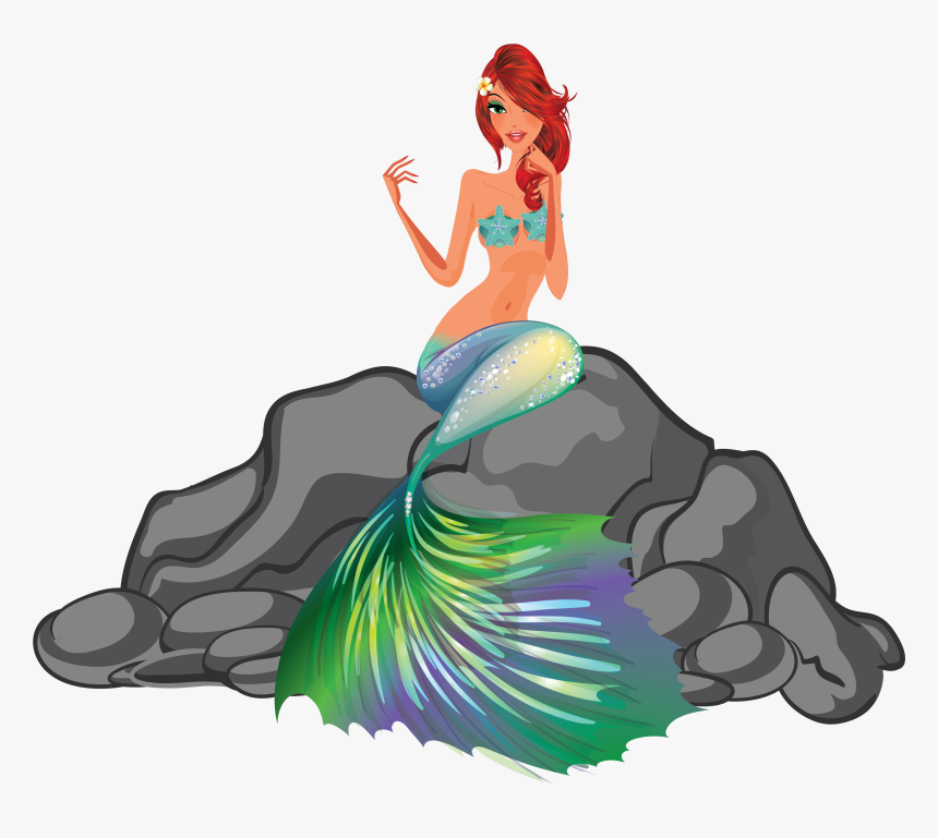 Clip Art Digital Paper - Mermaid Illustration, HD Png Download