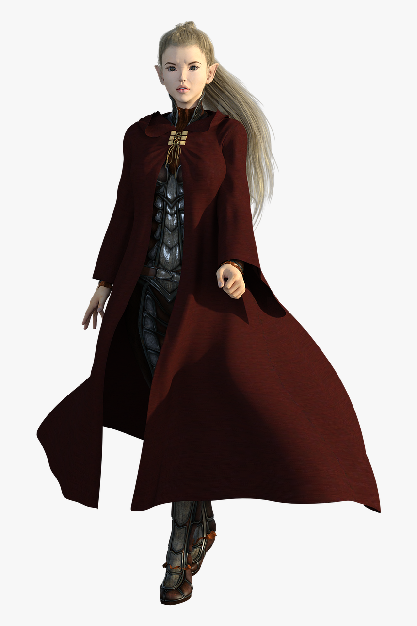 Female, Walking Forward, Fantasy, Cloak, Woman - Girl Walking Forward Transparent Png, Png Download