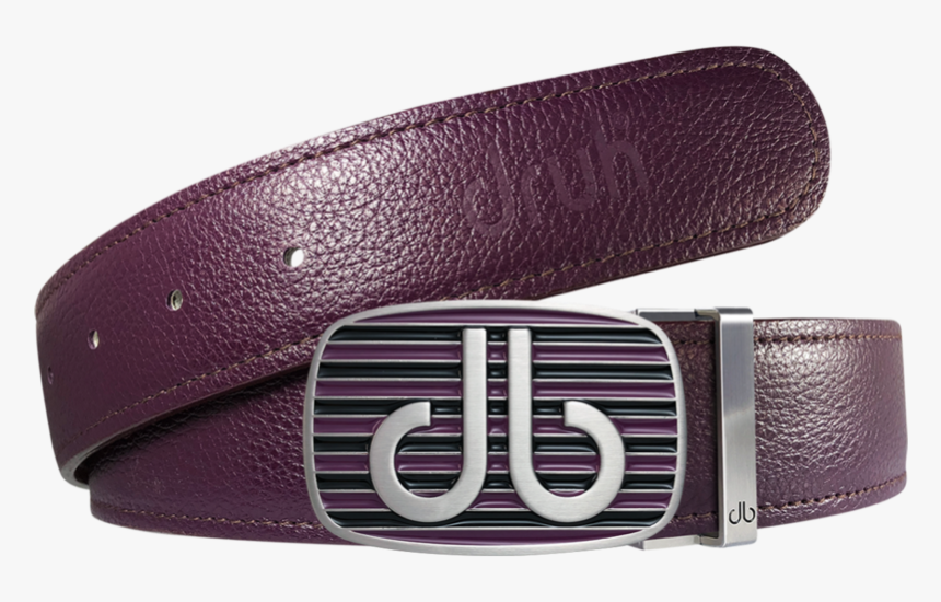 Purple Full Grain Textured Leather Strap With Buckle - Belt, HD Png Download