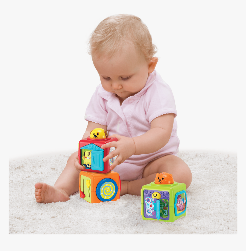 Baby Playing With Blocks Png , Png Download - Zabawki Interaktywne Dla Niemowlaka, Transparent Png