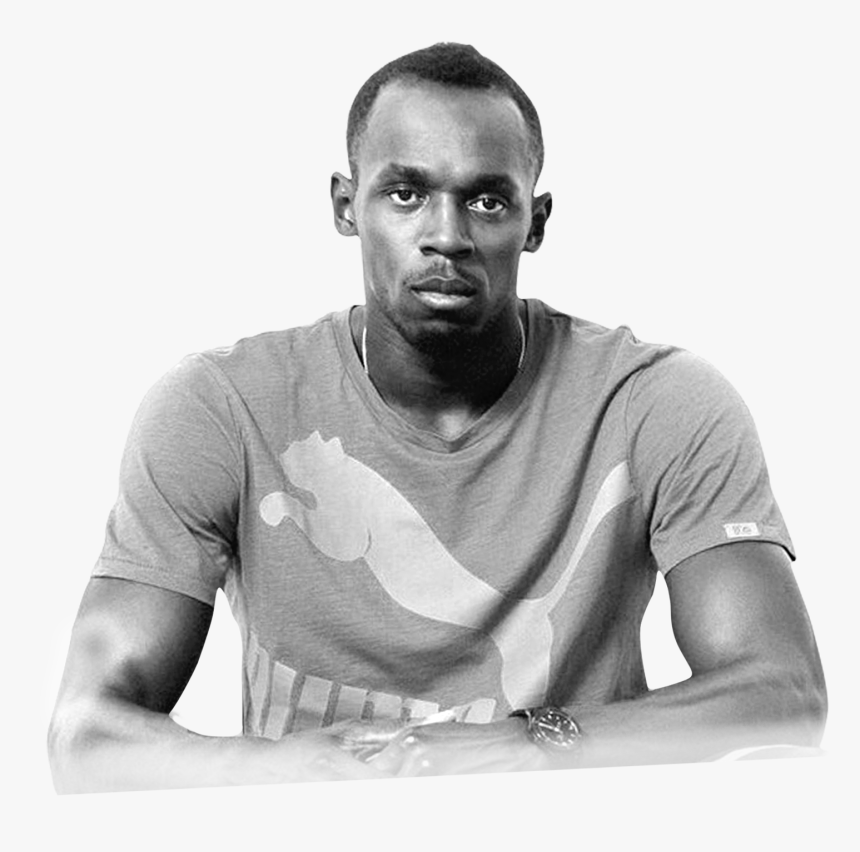 Transparent Usain Bolt Png - Monochrome, Png Download