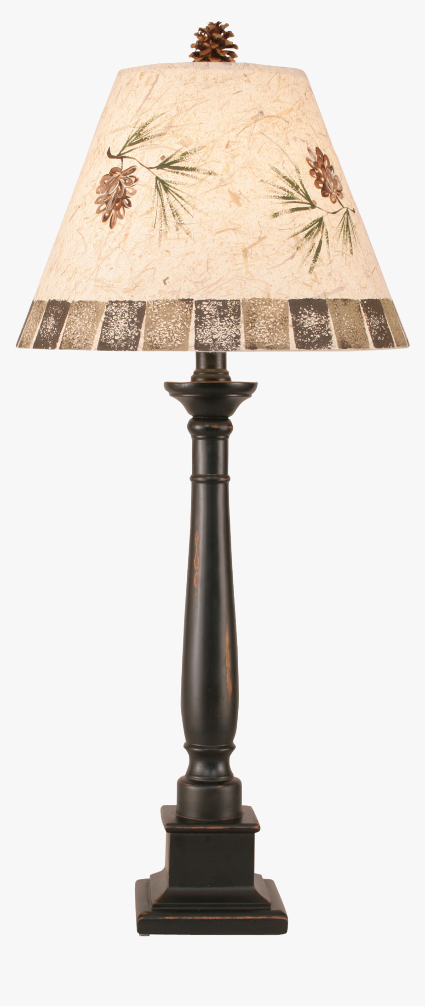 Pine Branch Square Candlestick - Lampshade, HD Png Download