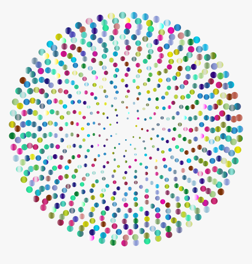 Prismatic Abstract Circles Design 4 Clip Arts - Big Circle With Design, HD Png Download