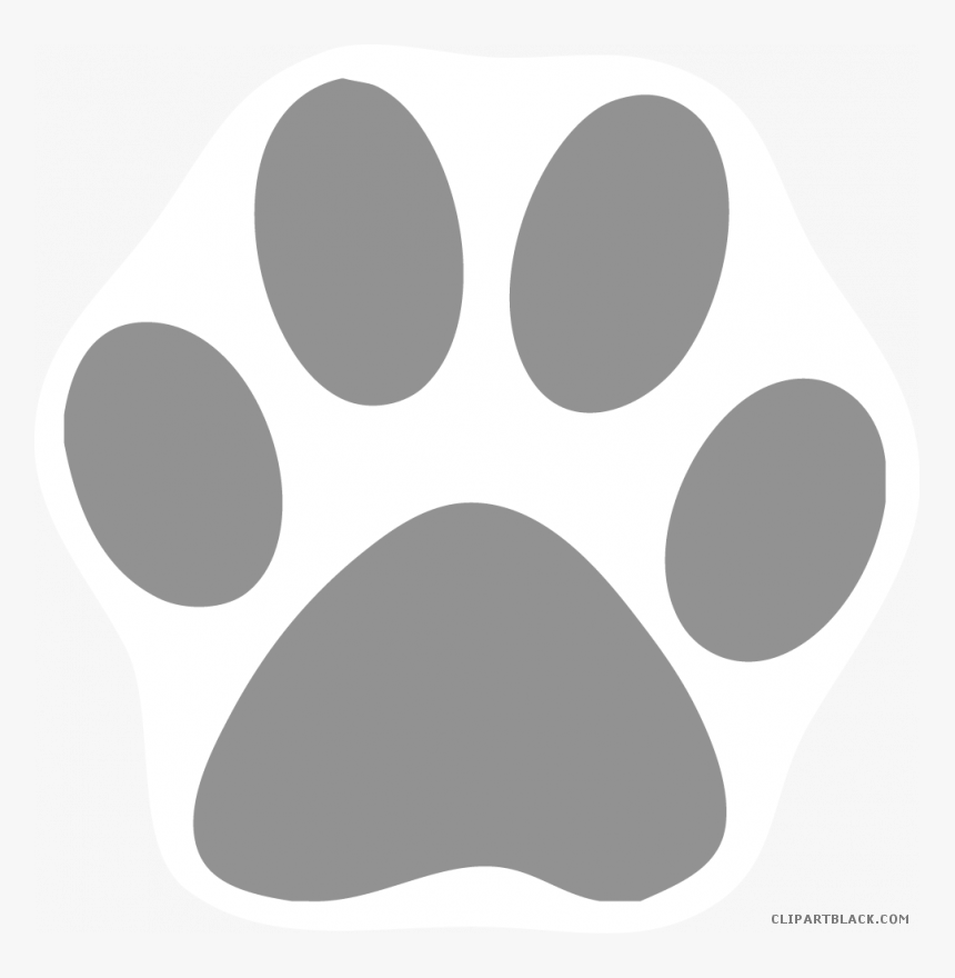 Cat Paw Print Clipartblack - Pink Paw Print Png, Transparent Png
