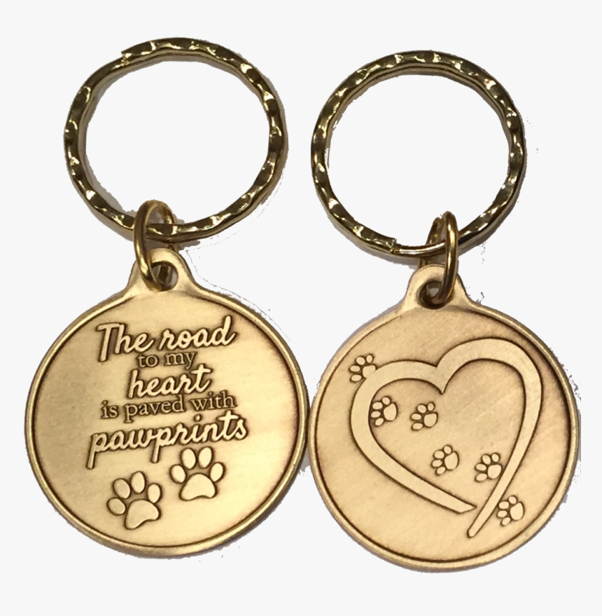 The Road To My Heart Is Paved With Paw Prints Small - Keychain, HD Png Download
