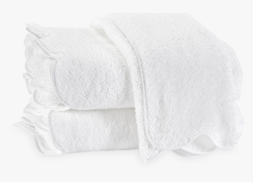 Cairo With Scallop Piping Bath Towels White, White - Ruffle, HD Png Download