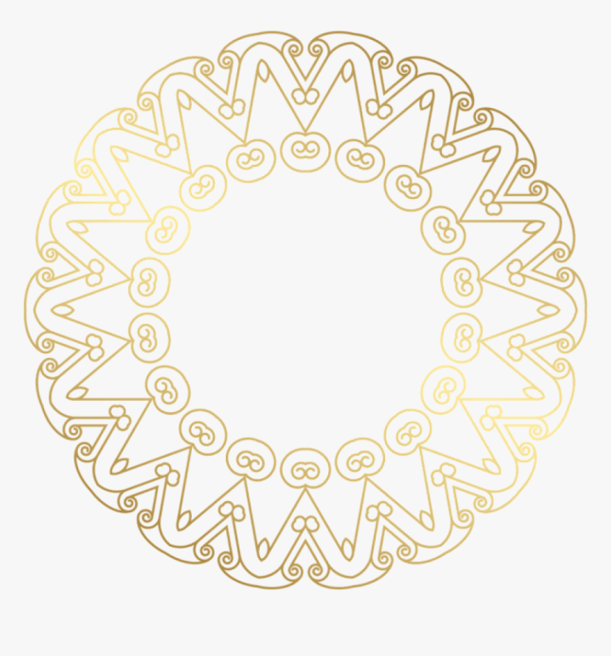 Transparent Spin Around Clipart - Golden Clipart Round Border, HD Png Download