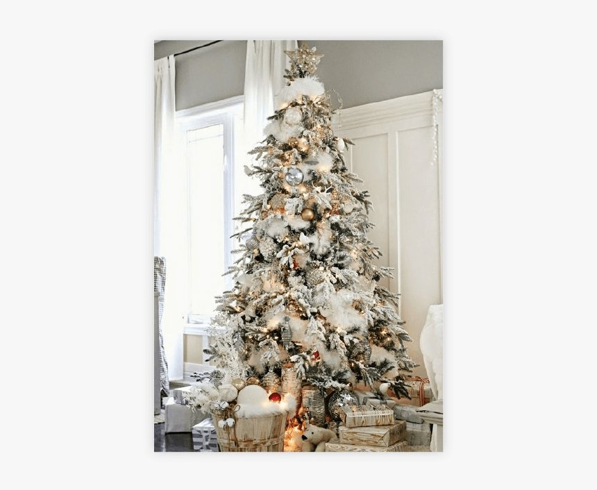 Snow Christmas Tree Ideas, HD Png Download