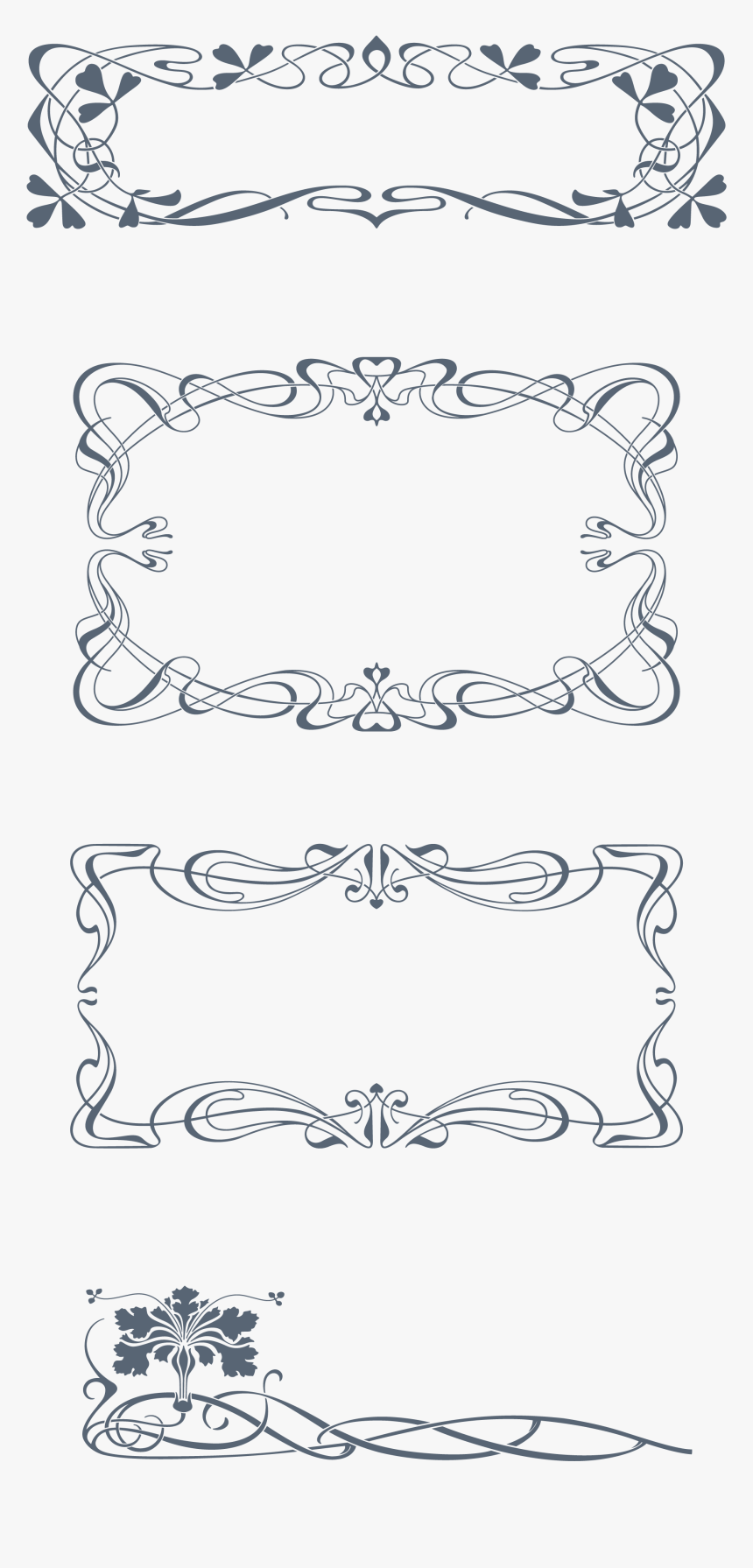 Ornamental Nouveau Art, HD Png Download