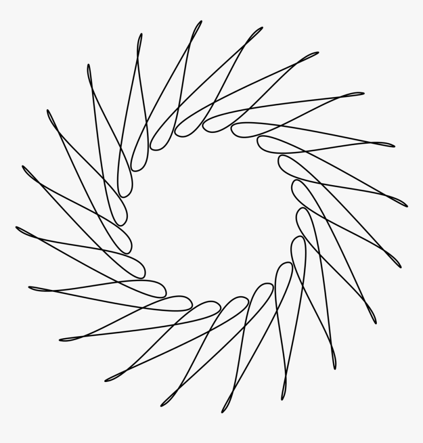 12 Overlapped Squares Clipart - Symmetrical Pattern With Polygon And Circle, HD Png Download