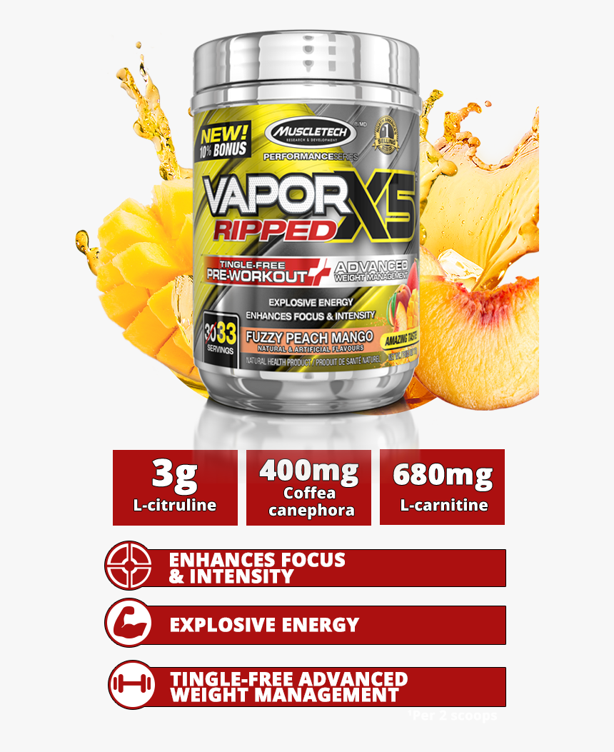 Featured Mobile Vaporx5 Ripped - Muscletech Vapor X5 Ripped, HD Png Download