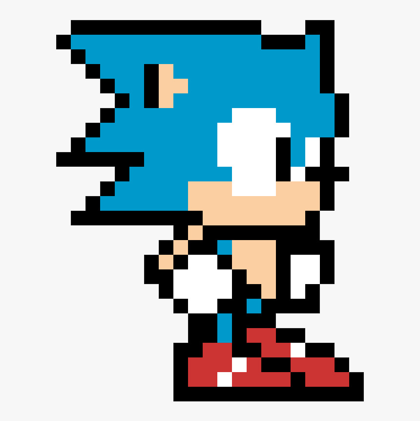 Pixel Art Of Sonic The Hedgehog - Pixel Art De Videojuegos, HD Png Download