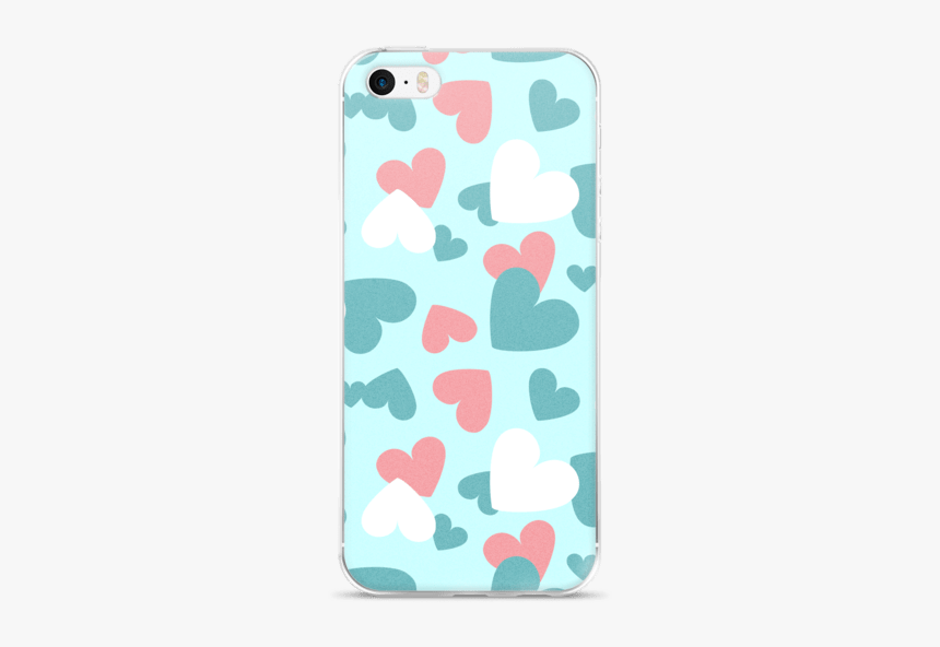 Creative Design A-focus Pink Blue White Hearts Iphone - Mobile Phone Case, HD Png Download