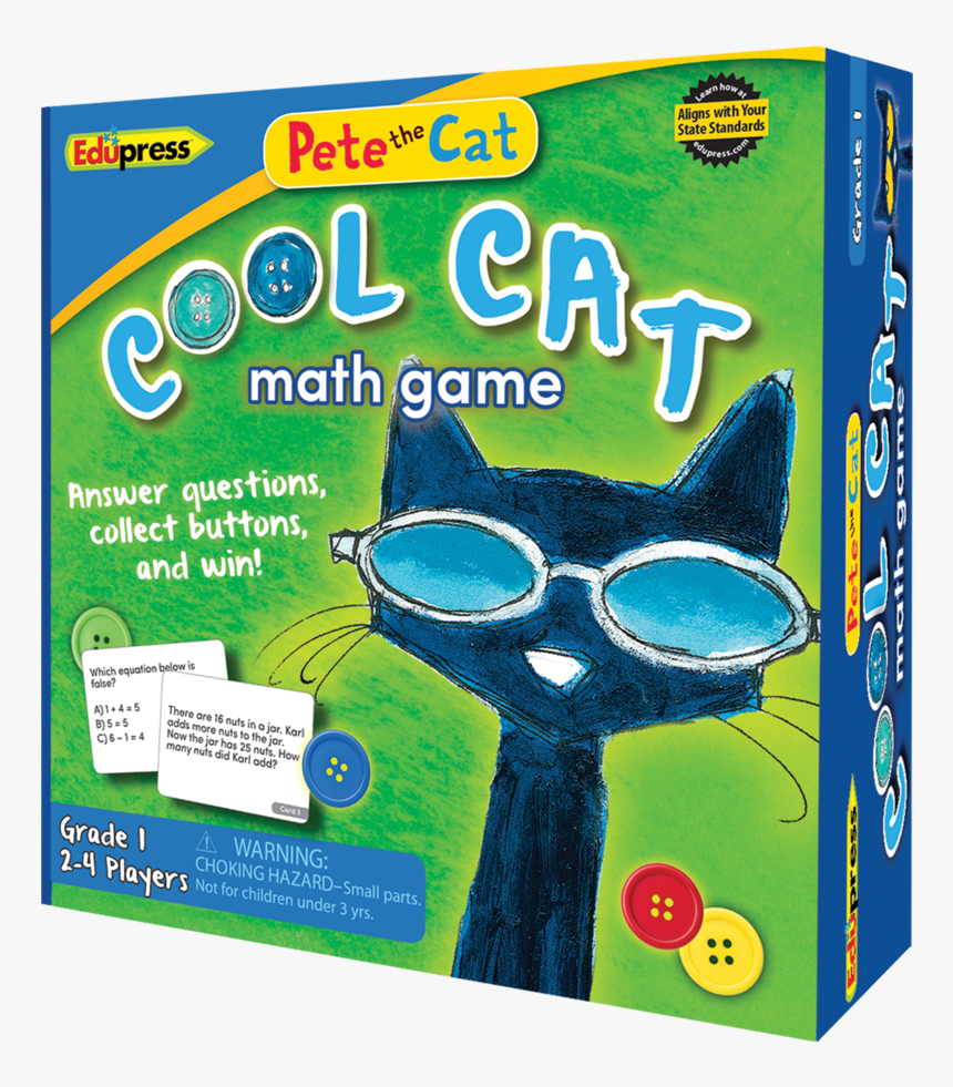 Pete The Cat Cool Cat Math Game, HD Png Download