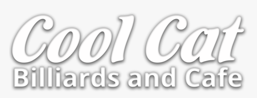 Cool Cat Billiards And Cafe In White - Calligraphy, HD Png Download