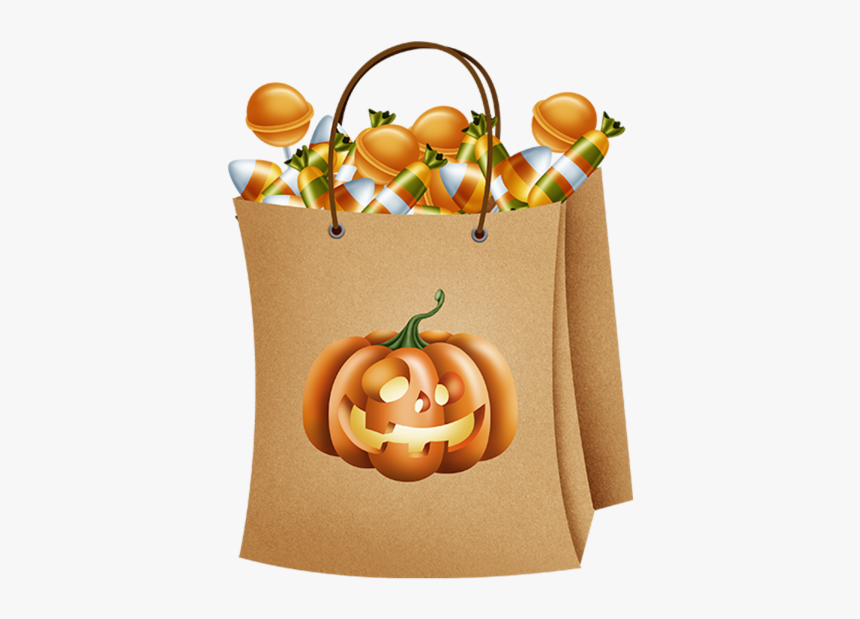 #halloween #candy #pumpkin #bag #cute #trickortreat - Halloween Candy Bag Transparent, HD Png Download