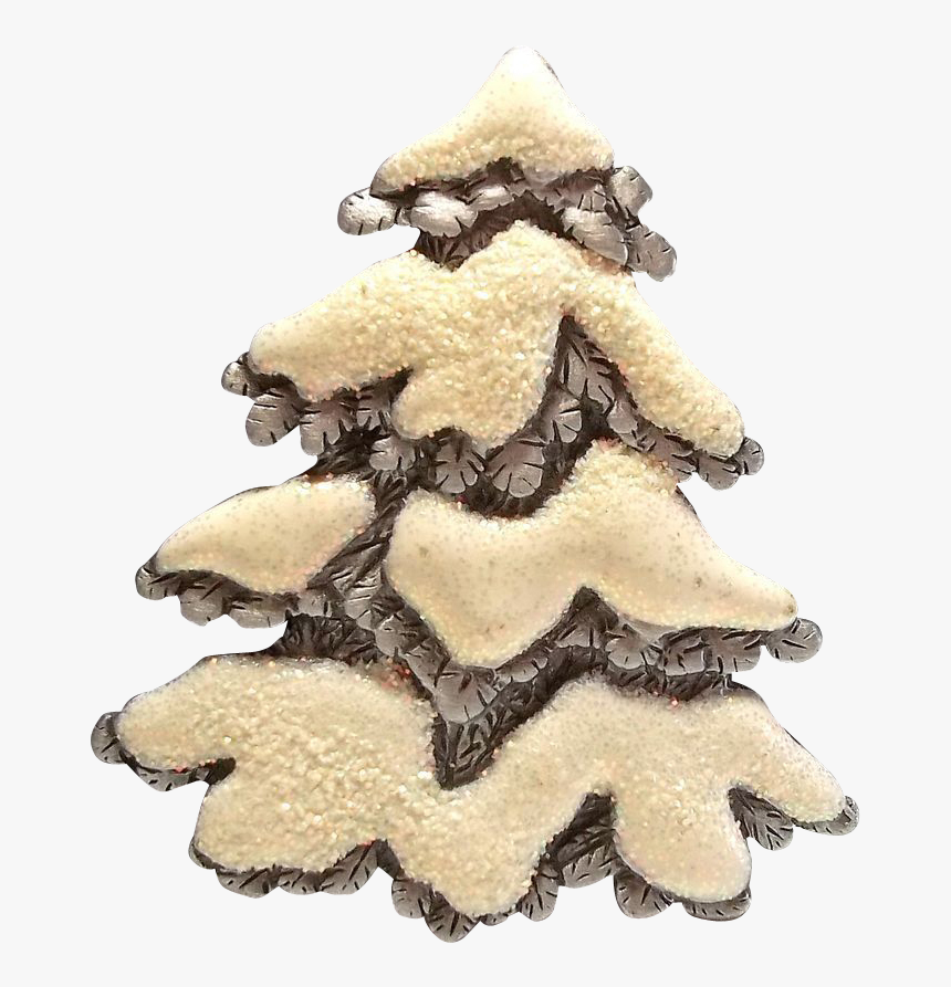 Jj Snowy Tree Christmas Holiday Jewelry - Christmas Tree, HD Png Download