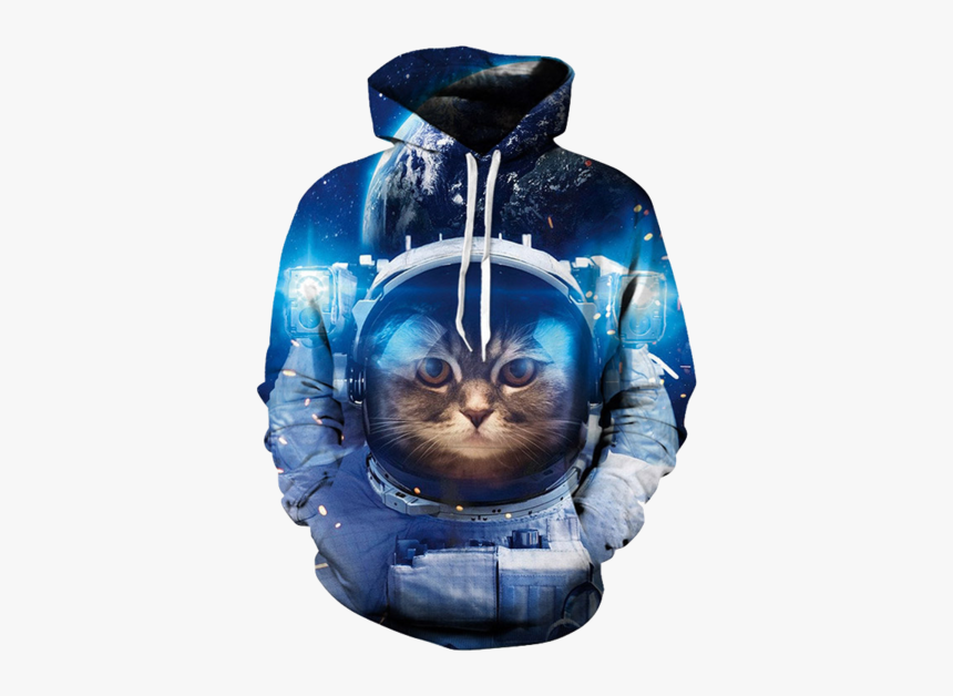 Cool Cat Unisex Hoodie - Cat In Outer Space, HD Png Download