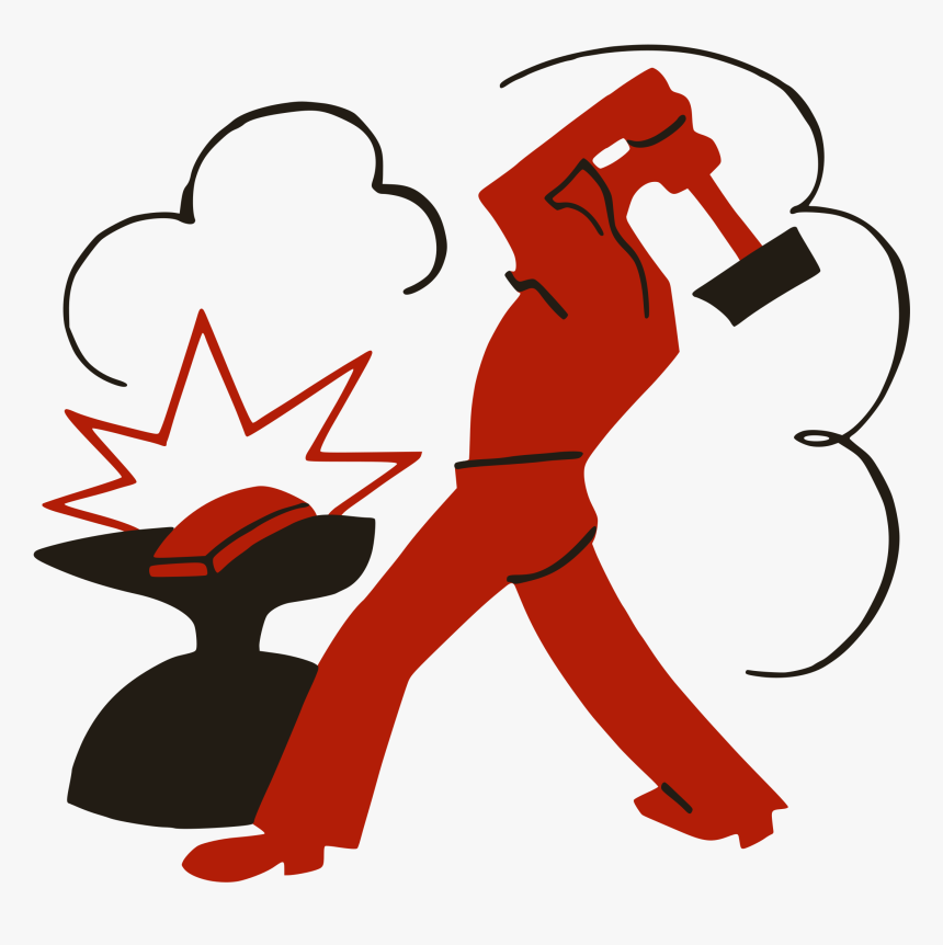 Worker Smashing Capitalism With A Hammer - Vladimir Mayakovsky Works, HD Png Download