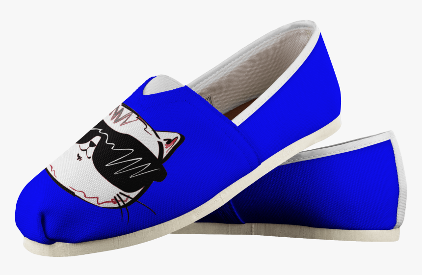 Cool Cat Digital Blue Women S Casual Slip-on Shoes - Shoe, HD Png Download