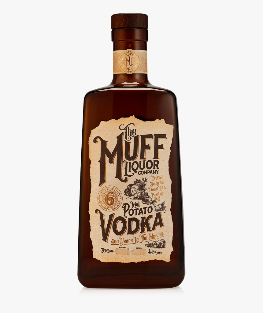 Muff Liquor Company Craft Vodka - Bottle, HD Png Download