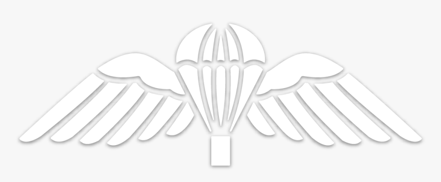 Transparent Black And White Parachute Clipart - Black And White British Wings, HD Png Download