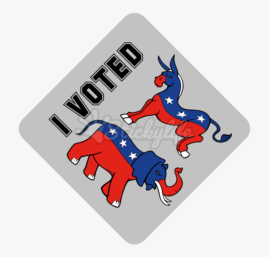 I Voted Temporary Tattoo - Cartoon, HD Png Download