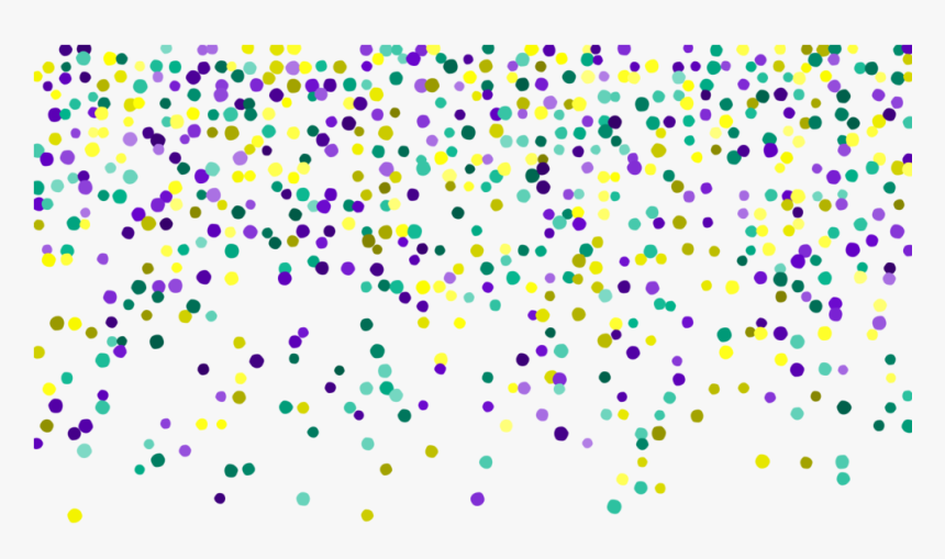 Three Color Confetti Rain - Confetti Rain Png, Transparent Png