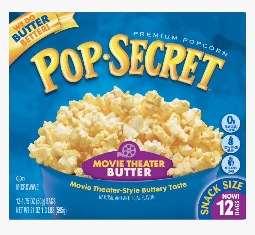 Pop Secret Popcorn Butter, HD Png Download