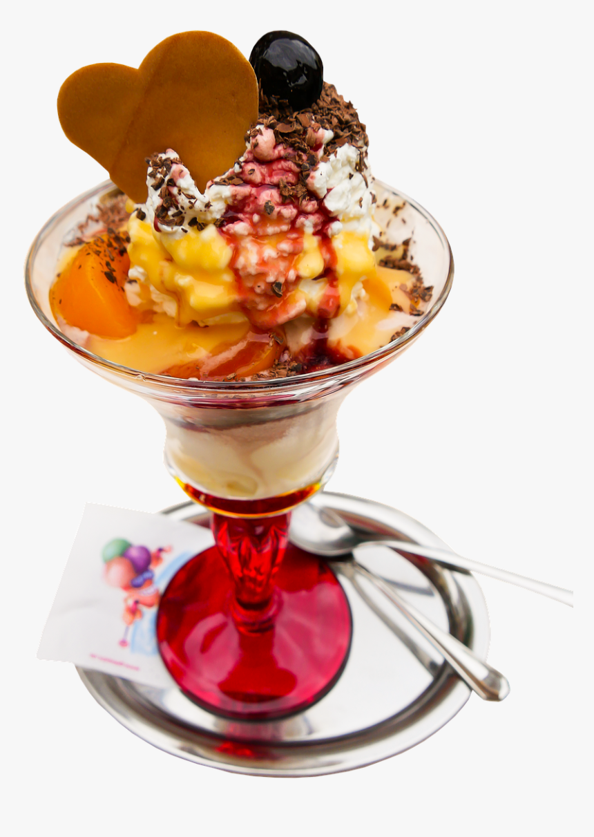 Eat Food Ice Free Picture - Peach Ice Cream Parfaits, HD Png Download