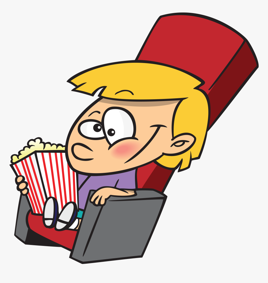 Movie Kid Fan Mascot - Cartoon Popcorn And Movie, HD Png Download