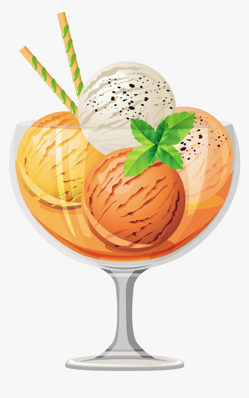 Ice Cream Cocktail Sundae - Fruit Ice Cream Png, Transparent Png