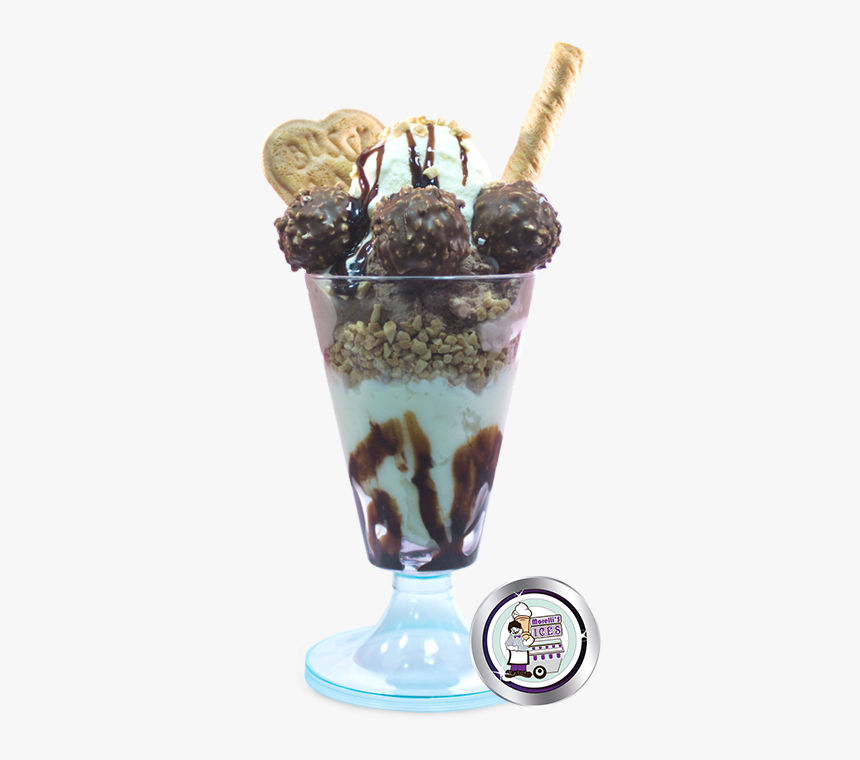 Ferrero Rocher Sundae - Blue Ice Cream Sundae, HD Png Download