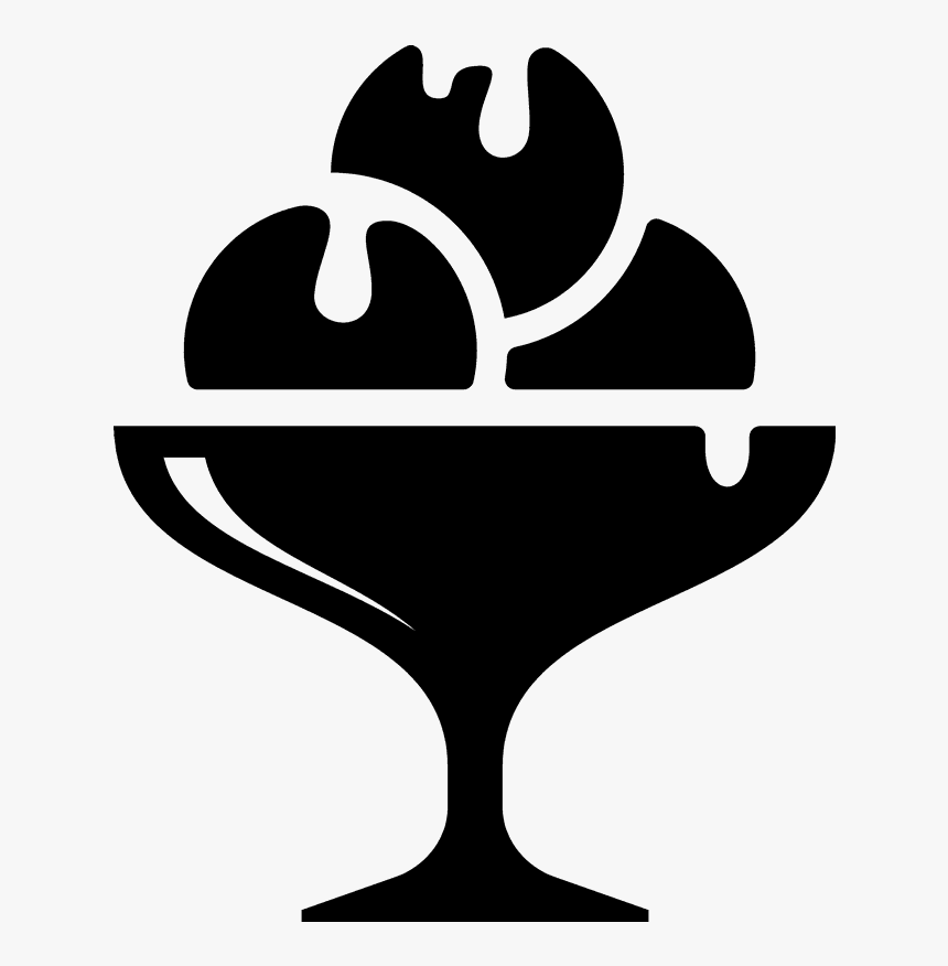 Transparent Ice Cream Sundaes Clipart - Ice Cream Silhouette Png, Png Download