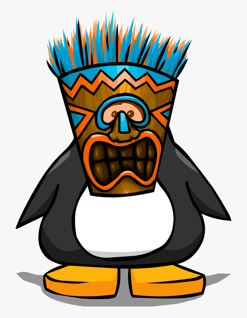 Blue Tiki Mask From A Player Card - Tiki Mask Png, Transparent Png