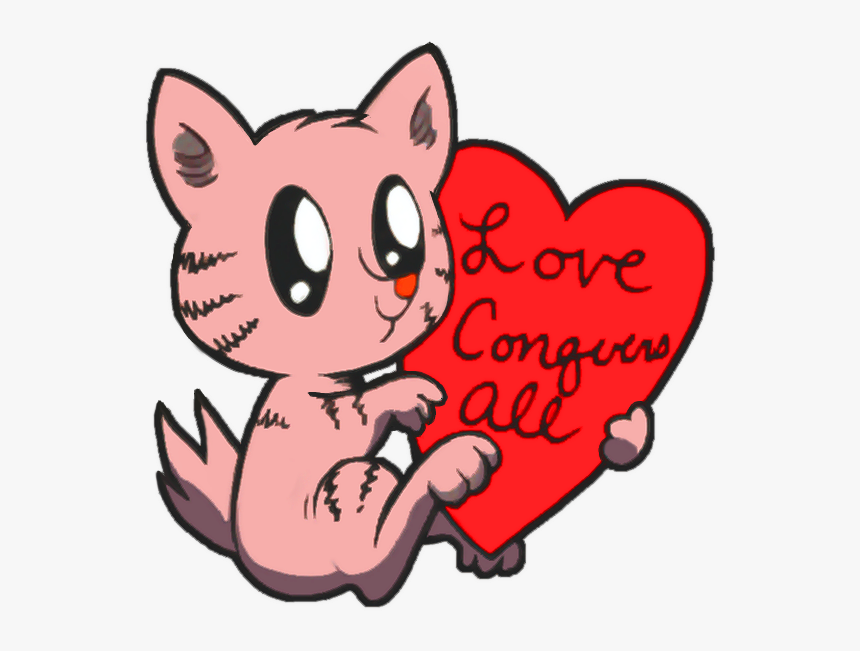 Cat, Cute Citizens Of Wuvy-dovey Land, Heart, Idw, - Cartoon, HD Png Download