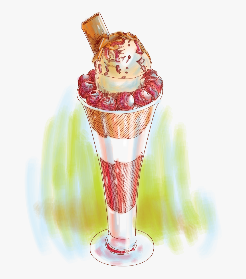 Ice Cream Sundae Milkshake Gelato Knickerbocker Glory - Knickerbocker Glory, HD Png Download