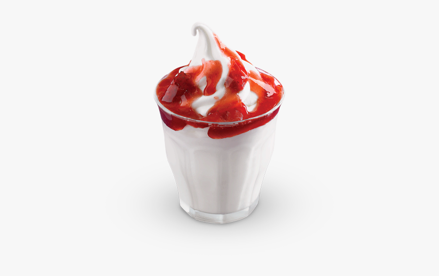 Strawberry Sundae Ice Cream, HD Png Download