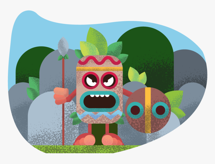 Tiki Man - Cartoon, HD Png Download