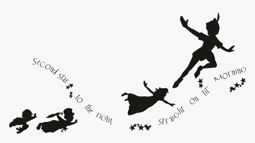 Silhouette Peter Pan Transparent, HD Png Download