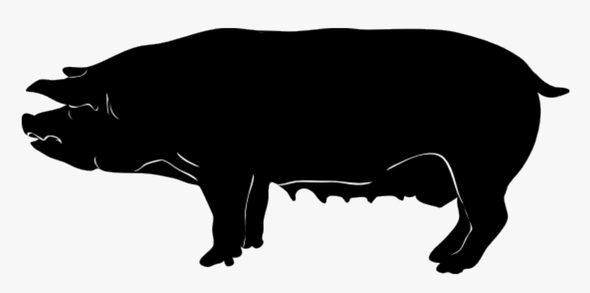 Pig, Silhouette, Piggy, Fun, Kids, Clip Art - Pigs Silhouette Png, Transparent Png