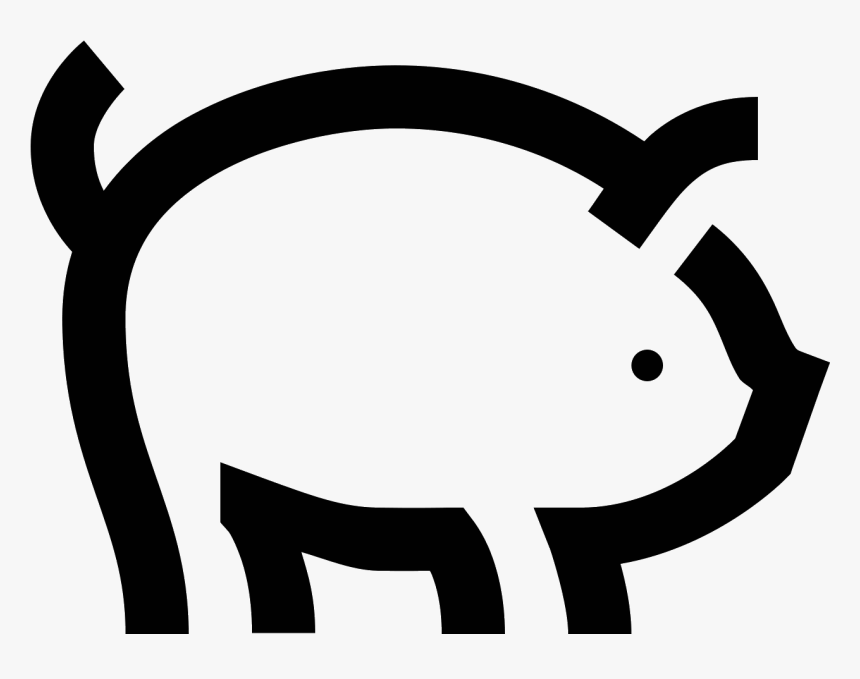 Transparent Pig Silhouette Png, Png Download