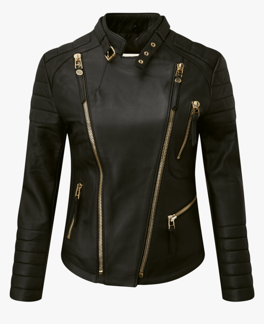Black Leather Jacket Png Pic - Motorbike Ladies Jacket, Transparent Png