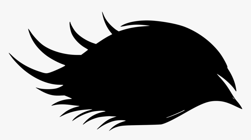 Feather, Silhouette, Sticker, Clipart - Eyelash, HD Png Download
