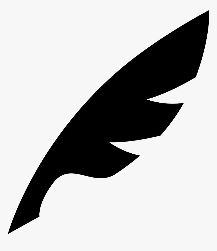 Feather Silhouette In Diagonal Position - Two Feather Icon Svg, HD Png Download