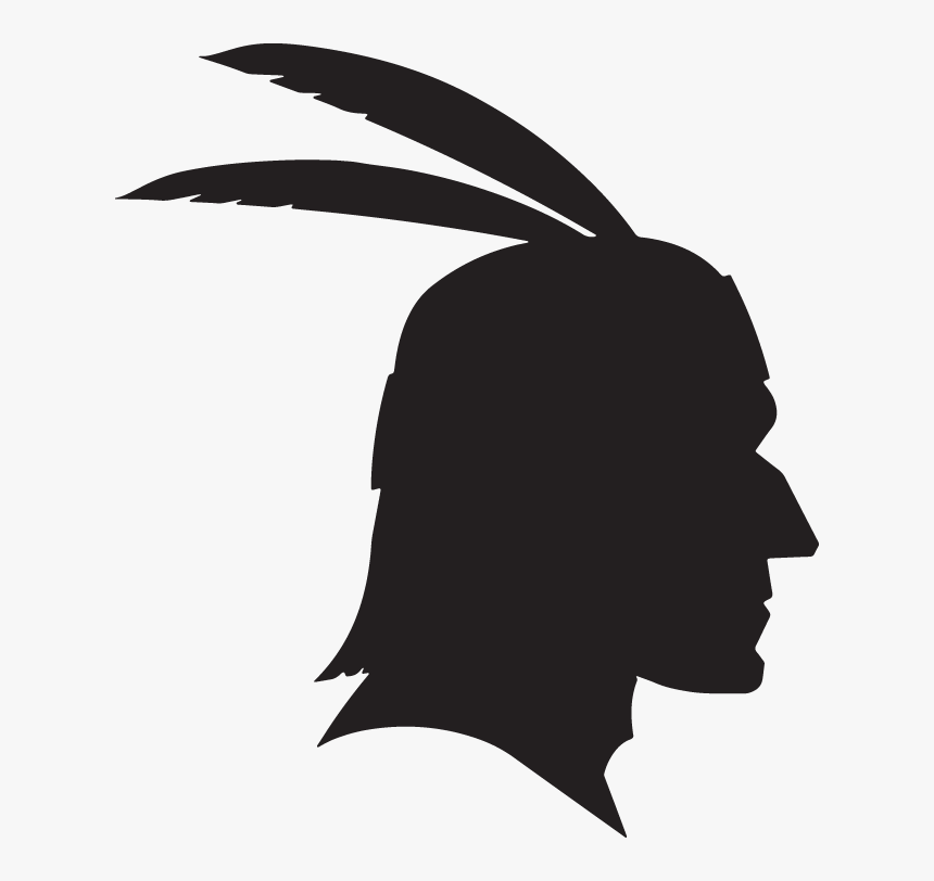 Transparent Feather Silhouette Png - Silhouette Native American Clipart, Png Download