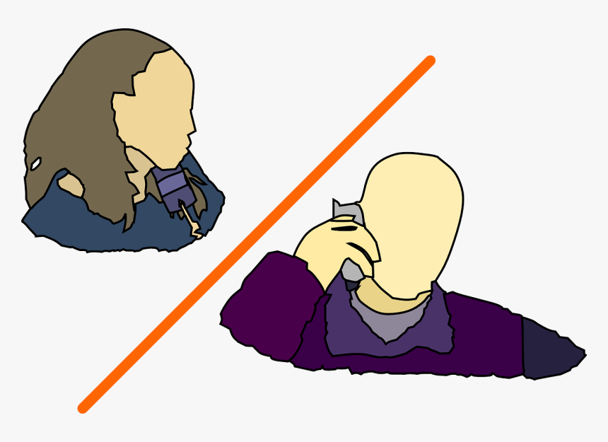 Two People Talking On The Phone Clipart, HD Png Download