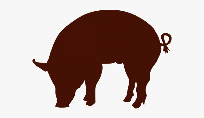 Pig Silhouette - Pig Silhouette Png, Transparent Png