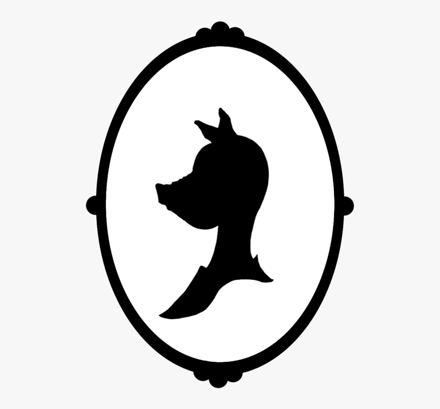 Silhouette Pig Portrait - Icon, HD Png Download
