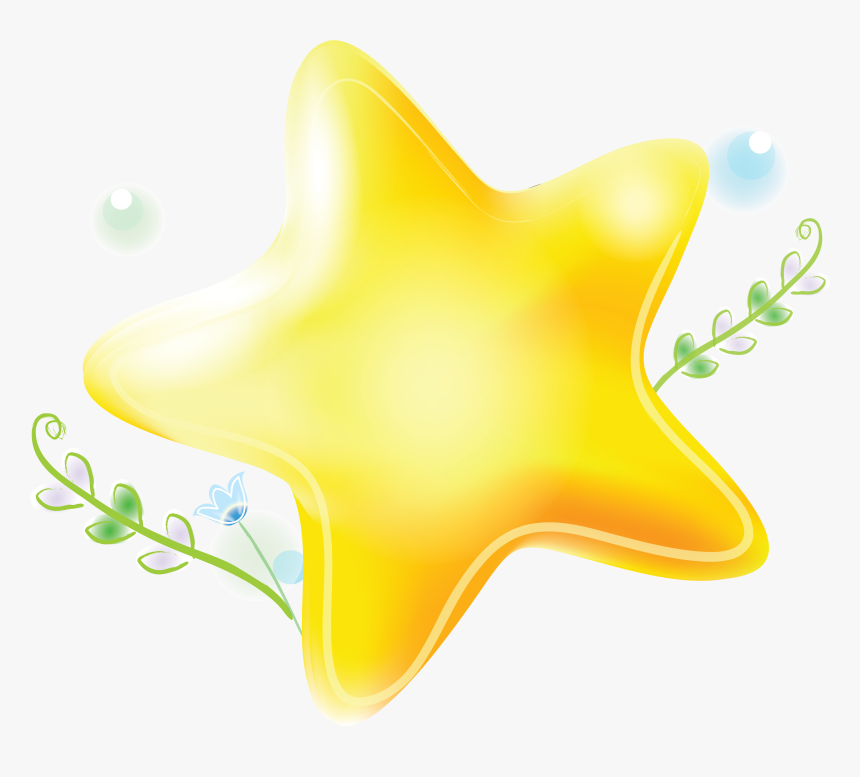 Transparent Gold Star Png - Macro Photography, Png Download